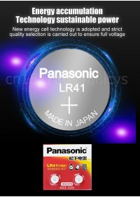 Piles bouton Panasonic- LR41 - 1.5 volt  par 2 pas cher