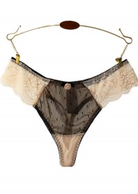 Lingerie coquine pas cher pour femme beige et noir Sophie Libertine