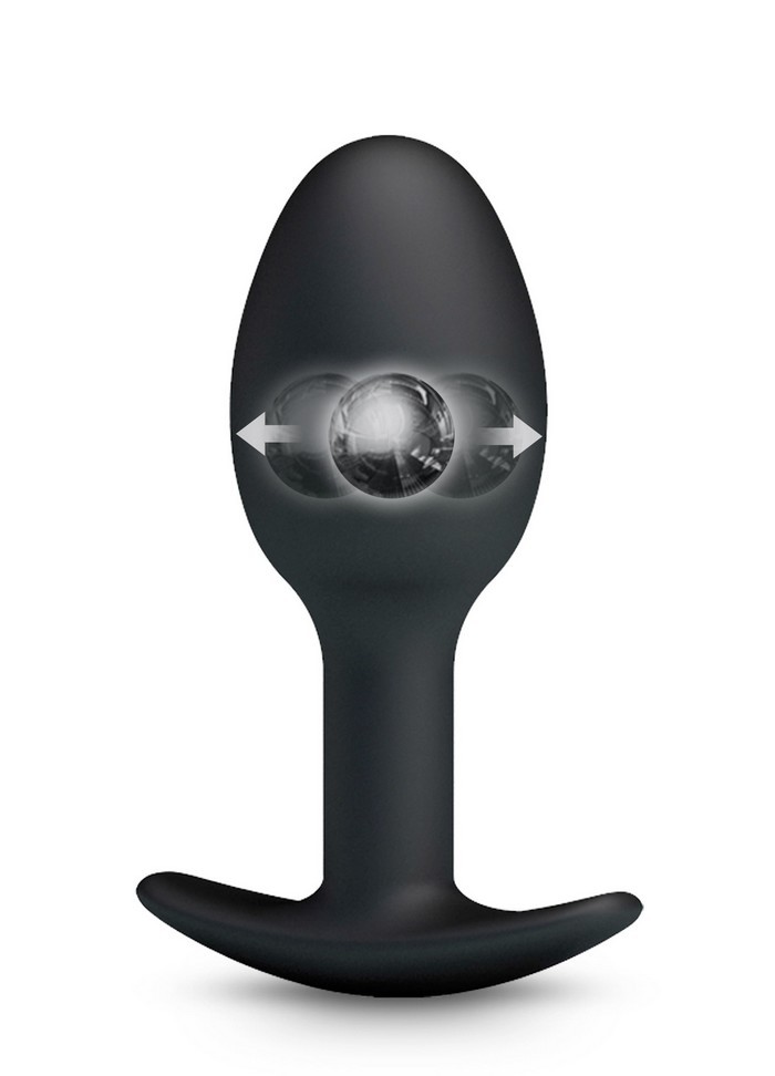 Plug anal Boule geisha silicone noir avec bille