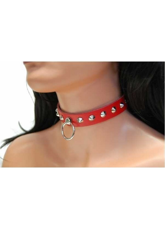 -Collier 260-Cuir rouge...