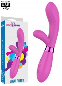 Vibromasseur Rabbit rechargeable Jingle Fiesta Vibrator rose