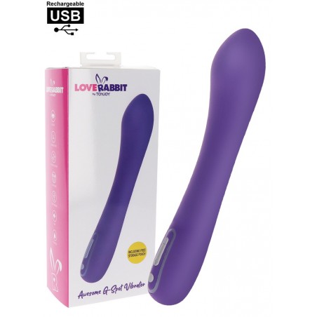 Vibromasseur PointG rechargeable Awesome G-spot Vibrator violet