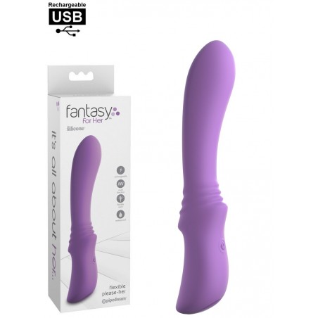 Vibromasseur PointG Flexible Rechargeable Flexible Please-Her violet