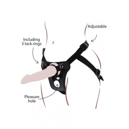 Ceinture Harnais Mixte pour 1 ou 2 godes Strap-On Pleasure Harness