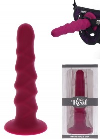 Gode ventouse Ribbed Dong 6 Inch bordeaux L16 cm