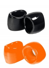 Cockring ZIZI Plasma orange très extensible tendeur de couilles noir-orange