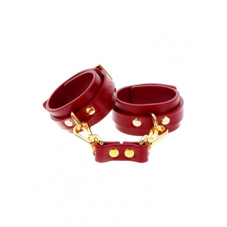 Taboom Menottes poignets Bordeaux & Or sophie libertine