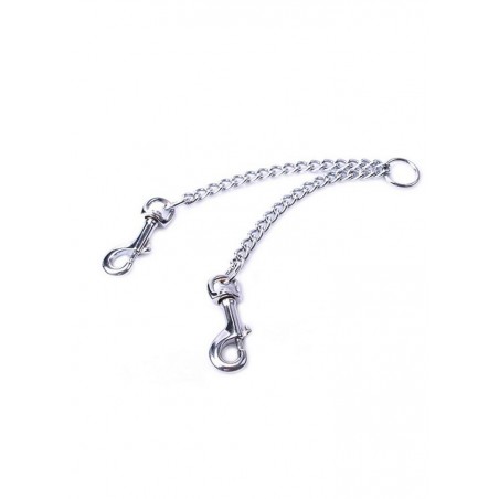 Chaines maillons métal Légères de 15 cm avec mousquetons