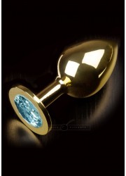 Plug anal Bijou Jewellery in Gold - Large bleu