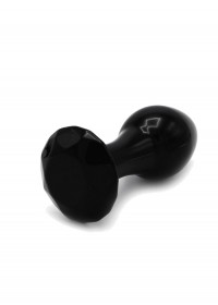 Plug verre Glass Plug Crystal Gem Black