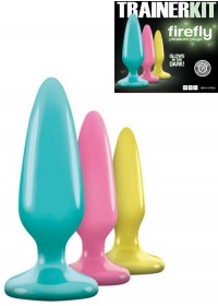 Coffret 3 plugs anal Trainer Kit Fluorescent 3 coloris sophie libertine