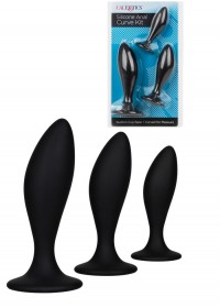 Coffret 3 plugs anal Anal Curve Kit silicone noir sophie libertine