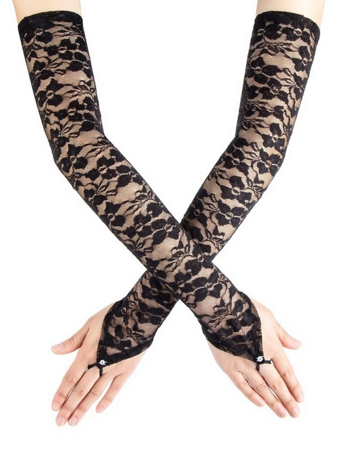 Gants en dentelle noir...