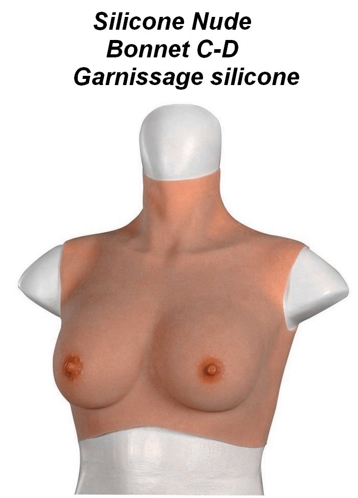 Bustier Travesti silicone extensible - Prothèse seins silicone - Bonnet C ou D