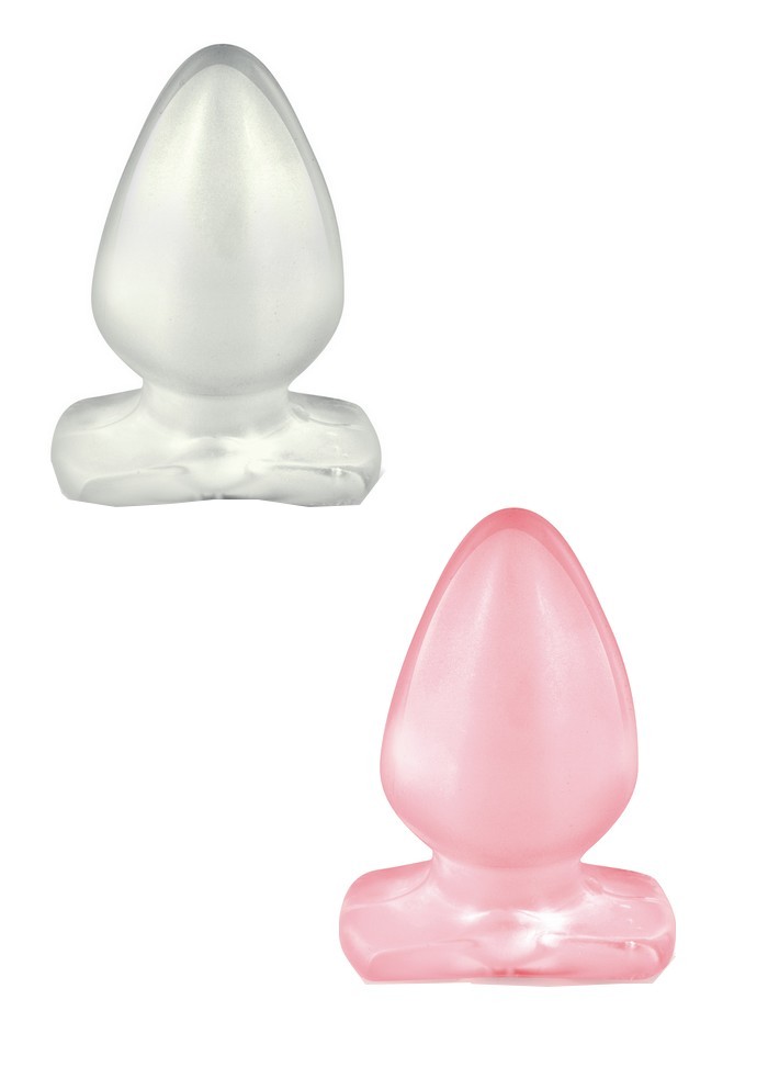 Plug anal en Jelly rose blanc Plug & joy taille Moyenne Sophie libertine