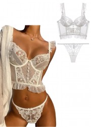 Bustier en dentelle blanc