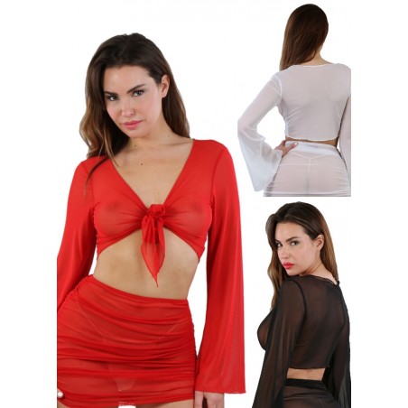 Bolero sexy pour femme en tulle transparent pour vous habiller en soirée libertine