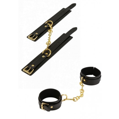 Menottes poignets Baiser du Dragon Vinyls noir sophie libertine