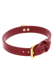 Collier soumise O-Ring Collar - Bordeau & Or sophie libertine