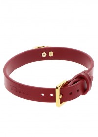 Collier soumise O-Ring Collar - Bordeau & Or sophie libertine