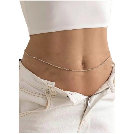 Chaine de taille en maillon strass Sophie Libertine Vannes sexshop