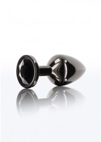 Plug anal bijou Aluminium Butt Plug With Diamond Jewel L noir sophie libertine