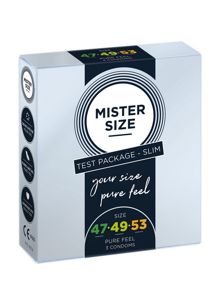 MisterSize Boite 3 préservatifs  3 tailles 47-49-53