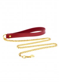 Taboom Jolie Laisse Chain Leash Bordeaux & chaine Or Sophie Libertine