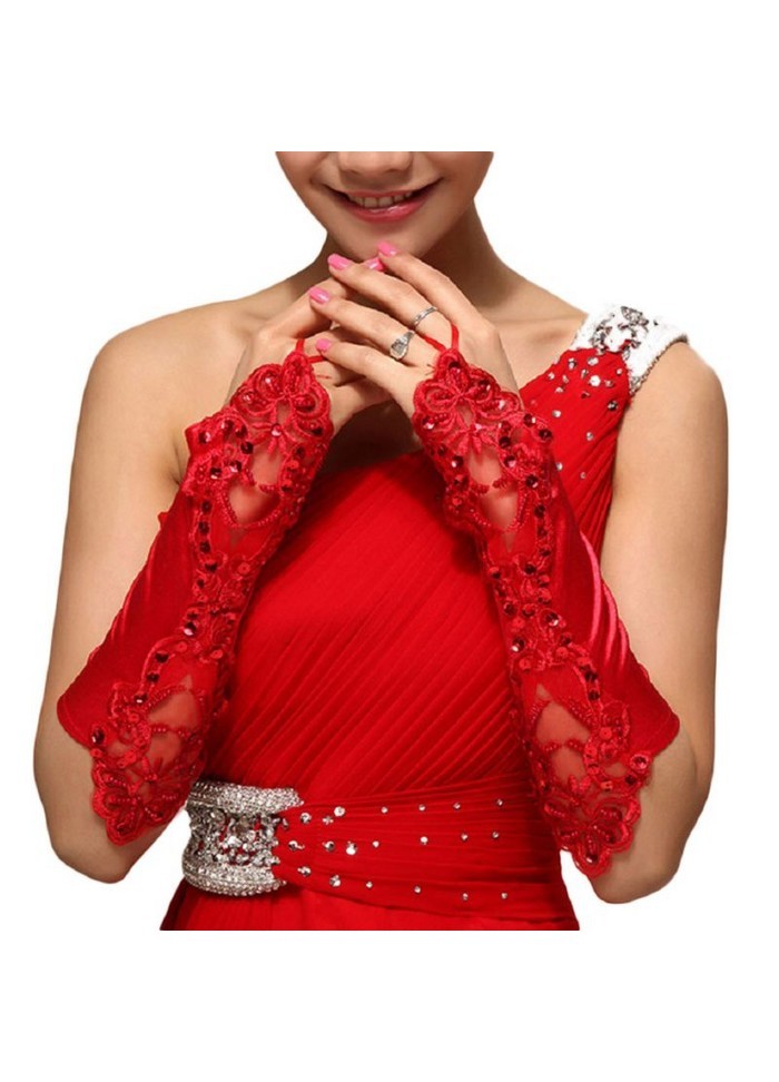 gants mitaine avec strass et perles sophie libertine vannes