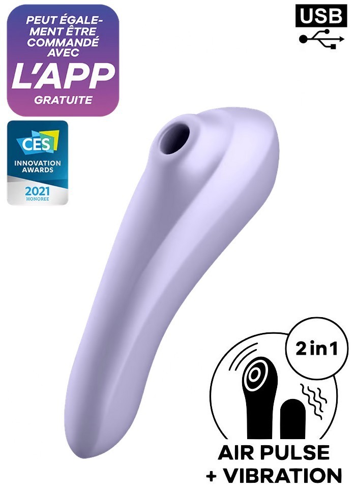 Stimulateur de clitoris qui vibre et aspire sur l’extérieur du vagin