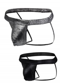 Jockstrap aspect Croco Argent ou noir