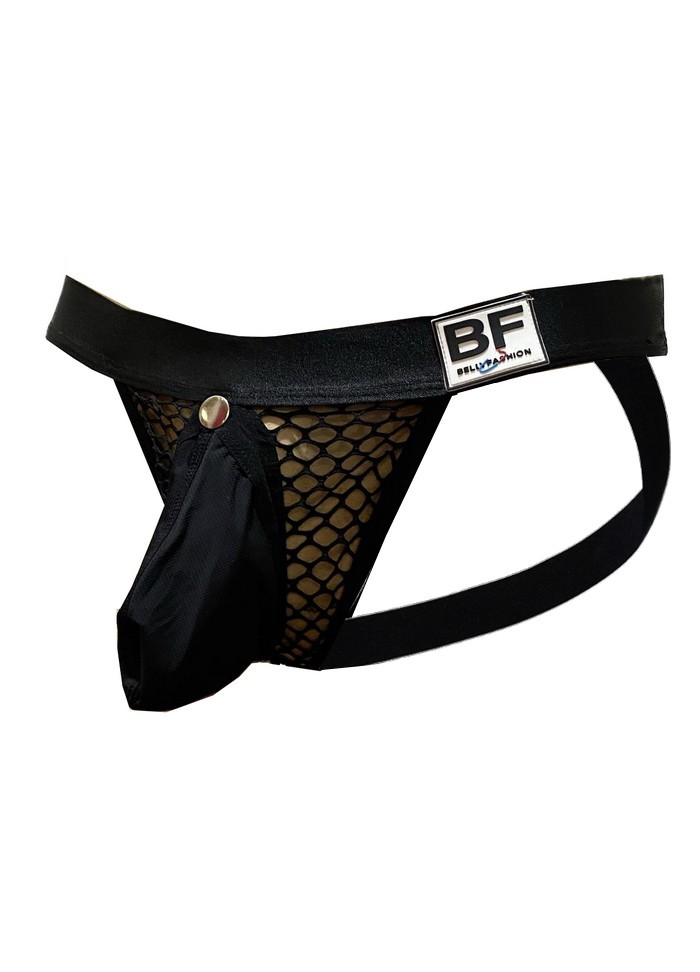 Jockstrap masculin en résille noir pour homme sous vêtement sexy