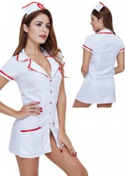 uniforme sexy nurse blanche halloween
