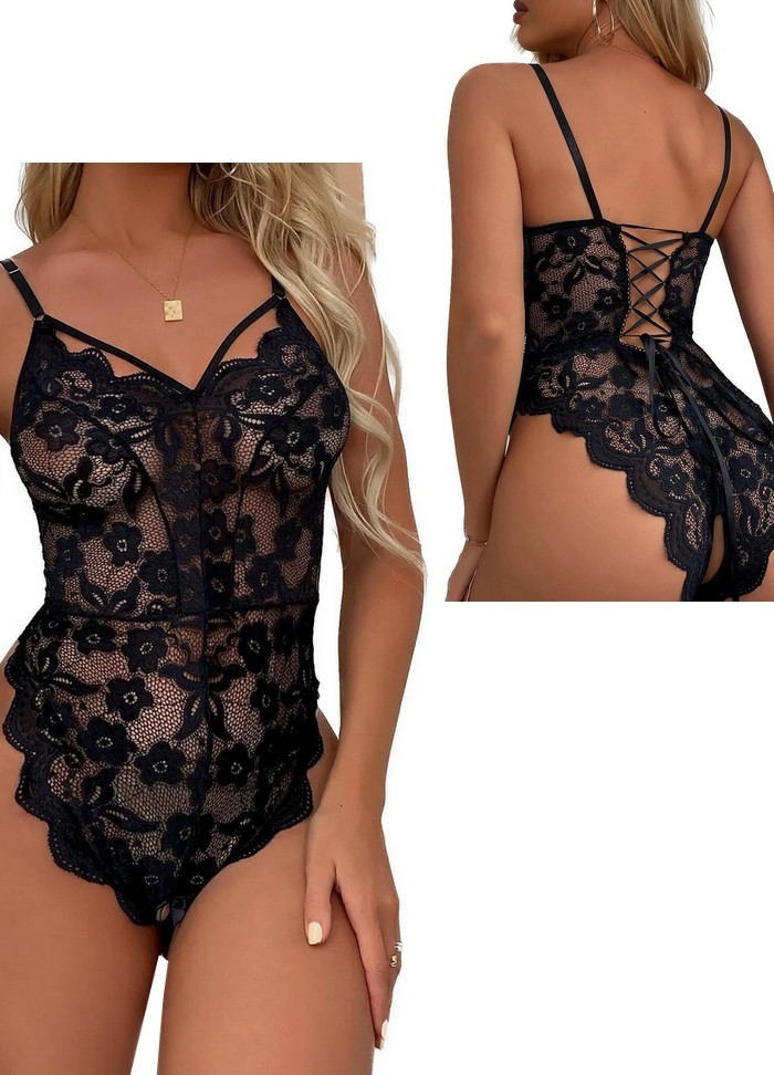 body sexy petit prix en dentelle noire Sophie Libertine Vannes