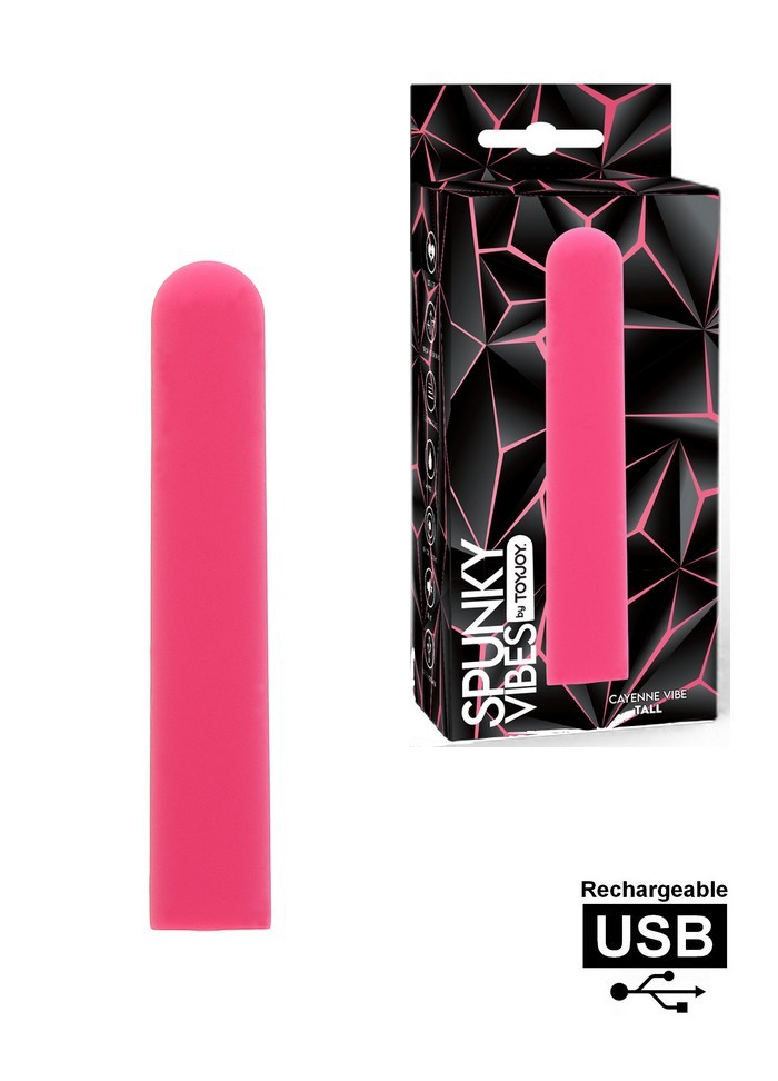 Mini Vibromasseur- rechargeable USB-Stimulateur clitoris -Cayenne Vibe Tall rose