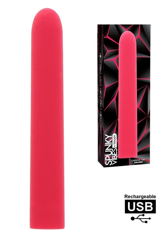 Vibromasseur Large Cayenne Vibe Tall Rechargeable rose sophie libertine