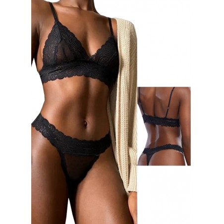 Lingerie sexy pour femme en tulle et dentelle Sophie Libertine Vannes