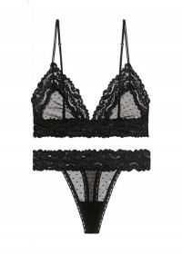 Ensemble coquin à petit prix en dentelle et tulle noir Sophie Libertine Vannes