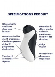 Satisfyer Aspirateur clitoris vibrant Orca fiche technique