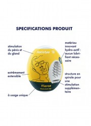 Satisfyer Masturbateur homme Egg Fierce jaune descriptif