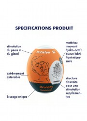Satisfyer Masturbateur homme Egg orange crunchy descriptif