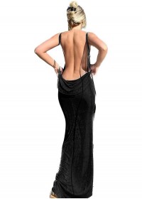 Robe longue pour femme avec grand décolleté dos en vente chez Sophie Liberty Vannes