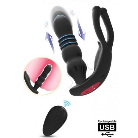 Stimulateur anal Prostatique Va & Vient vibrant rechargeable  Télécommandé