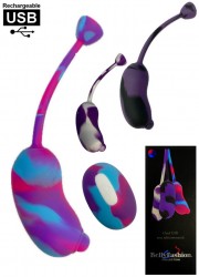 Oeuf vibrant avec télécommande Rechargeable USB-violet-rose-bleu-sophielibertine