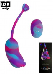 Oeuf vibrant avec télécommande Rechargeable USB-bleu-rose sophie-libertine