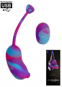 Oeuf vibrant avec télécommande Rechargeable USB-bleu-rose sophie-libertine