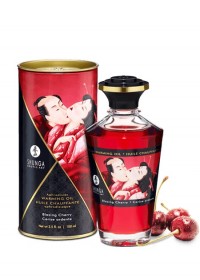 Huile gourmande cerise comestible et chauffante en vente à Vannes Sophie Libertine