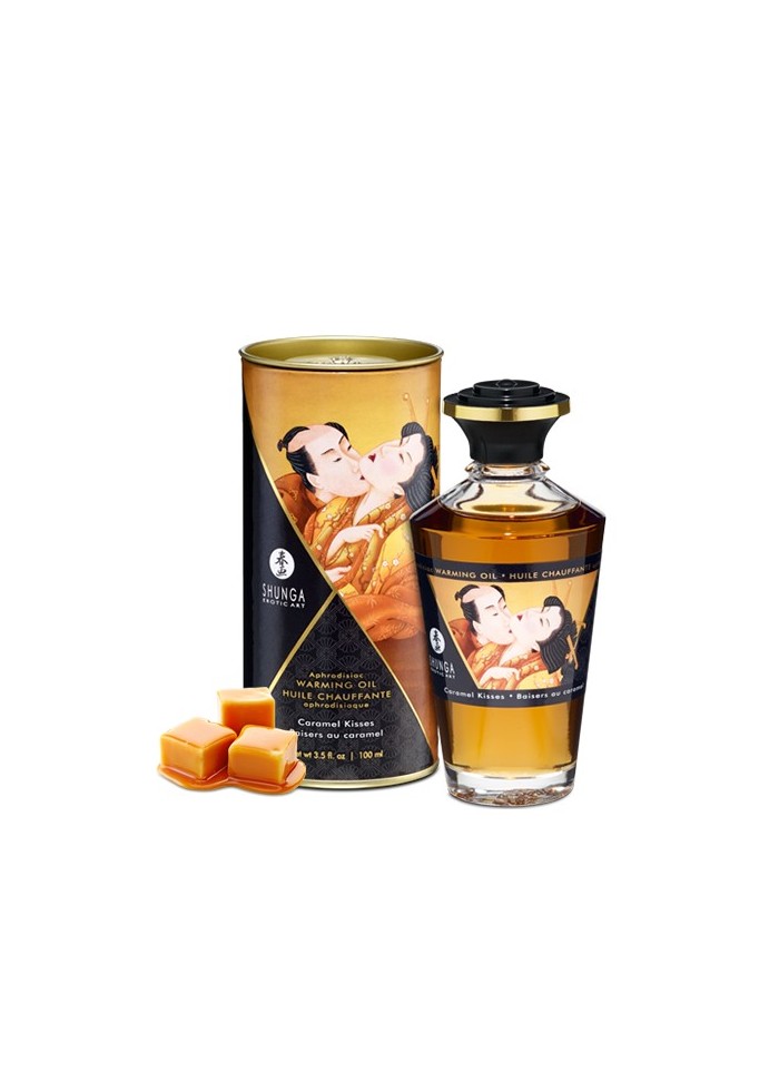 Huile de massage caramel arôme délicieux pour une huile chauffante gourmande en vente au magasin de Vannes