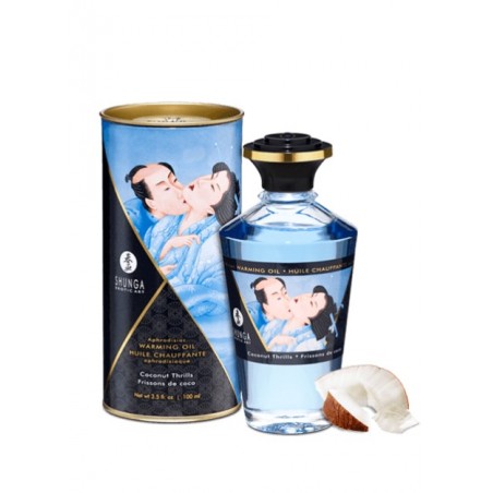 Huile de massage comestible gout noix de coco en vente chez Sophie Libertine Vannes sexshop