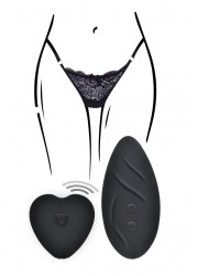 String Vibrant Rechargeable avec Télécommande Angel Panty Vibe noir